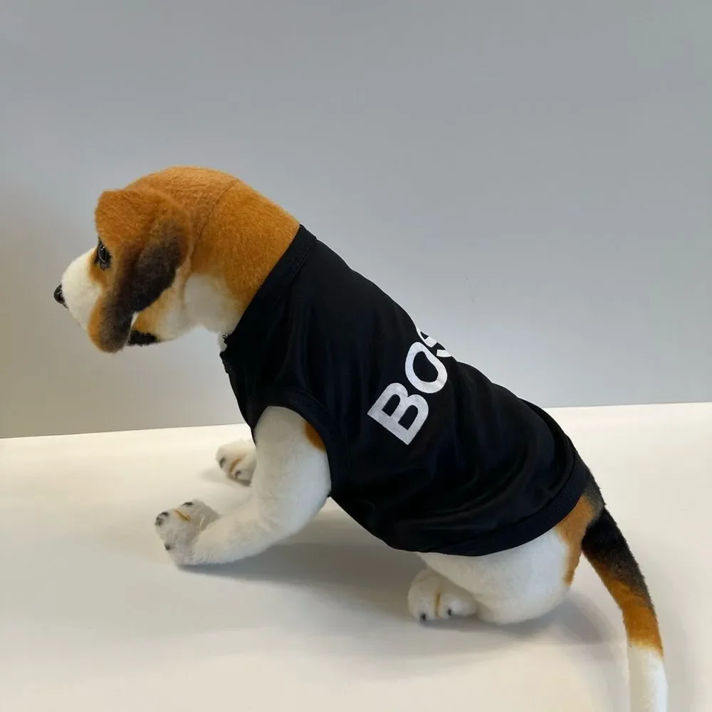“Boss” Pet Shirt - All Sizes - Black - NWT